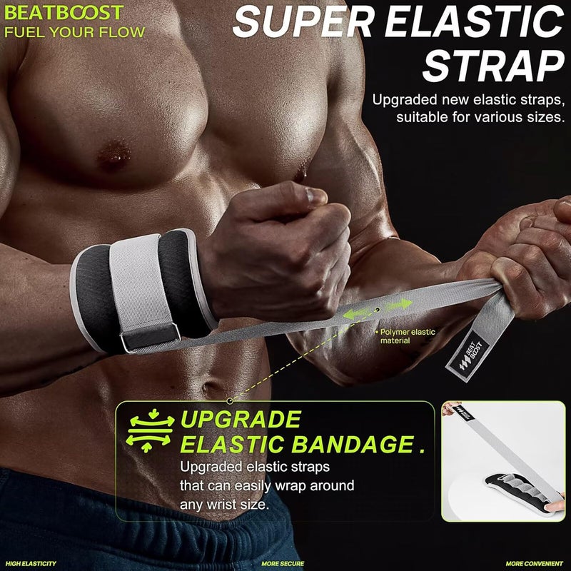 BeatBoost Ankle Wrist Weights for Women Men A Pair of 1 2 3 4 6 8 10 Lbs Arm Leg Weight Set with Adjustable Straps for Walking Pilates Exercise Workout Gym Aerobics - Image 4